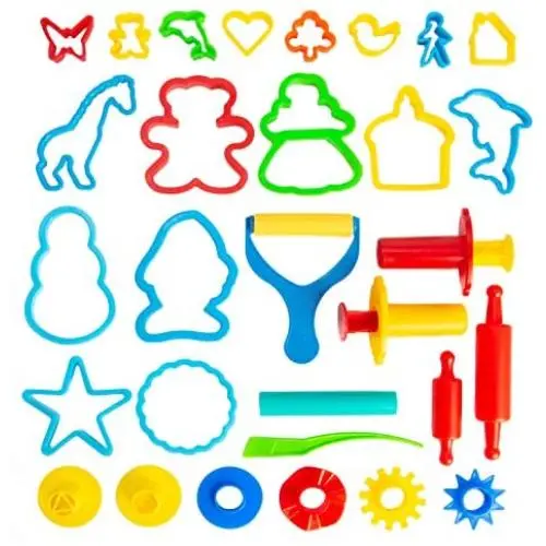 KIDDY DOUGH Tool Kit for Kids - Party Pack w/ Animal Shapes - Includes 24 Colorful Cutters, Molds, Rollers & Play Accessories for Air Dry Clay & Dough KIDDY DOUGH Tool Kit for Kids - Party Pack w/ Animal Shapes - Includes 24 Colorful Cutters, Molds, Rollers & Play Accessories for Air Dry Clay & Dough