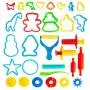 KIDDY DOUGH Tool Kit for Kids - Party Pack w/ Animal Shapes - Includes 24 Colorful Cutters, Molds, Rollers & Play Accessories for Air Dry Clay & Dough KIDDY DOUGH Tool Kit for Kids - Party Pack w/ Animal Shapes - Includes 24 Colorful Cutters, Molds, Rollers & Play Accessories for Air Dry Clay & Dough