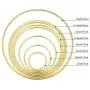 16 Pieces Craft Hoops Gold Dream Catcher Metal Rings Macrame Creations Ring Floral Wreath Hoop for Crafts DIY Embroidery, 8 Sizes (2 Inch, 3 Inch, 4 Inch, 5 Inch, 5.5 Inch, 6 Inch, 6.5 Inch, 7 Inch)
