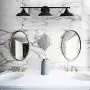 Bathroom Vanity Wall Sconce 3-Light,Black Metal Wall Light Fixtures, Indoor Wall Mount Lamp Shade for Farmhouse Bathroom …