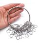 BronaGrand 60 Pieces Metal Swivel Lanyard Snap Hook with Key Rings(Small Size)