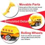 Alloy Truck Mini Pocket Size Construction Models Play Vehicles Toy Trucks for Boys Age 2 3 4 ,Kids Party Favors Cake Decorations Topper Birthday Gift,6Pcs Set