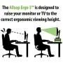 Allsop Metal Art Ergo 3 Adjustable Monitor Stand, TV / Laptop Riser, 3 Height Levels with Micro Leg Adjustments, Non-Skid, Holds 35 lbs (31630) Allsop Metal Art Ergo 3 Adjustable Monitor Stand, TV / Laptop Riser, 3 Height Levels with Micro Leg Adjustments, Non-Skid, Holds 35 lbs (31630)