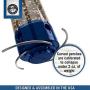 Droll Yankees YCPW-180 Yankee Whipper Squirrel-Proof Bird Feeder, 17.25'', Blue