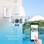 Reolink PTZ Camera Outdoor 5MP Super HD Work with Google Assistant, PoE IP Security Monitor IR Night Vision Pan Tilt 4X Optical Zoom Motion Detection Video Surveillance Dome RLC-423