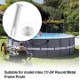 Xhwykzz 12 PCS Plastic Pool Joint Pins 10312 (2.36in) for Intex 13ft -24ft (2015 & Before) 10ft-12ft (2016 & After) Metal & Prism Frame Pools with Extra Rubber Seals Pool Replacement (White)