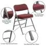 Flash Furniture HERCULES Series Premium Curved Triple Braced & Double Hinged Burgundy Fabric Metal Folding Chair Flash Furniture HERCULES Series Premium Curved Triple Braced & Double Hinged Burgundy Fabric Metal Folding Chair