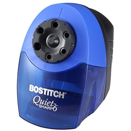 Bostitch QuietSharp 6 Heavy Duty Classroom Electric Pencil Sharpener, 6-Holes, Blue (EPS10HC)