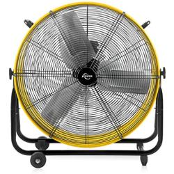 JPOWER 24 Inch High Velocity Air Movement Heavy Duty Metal Drum Fan 3 Speed Air Circulation for Industrial, Commercial, Residential, and Shop Use - ETL Safety Listed