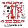 SONPP 144001,Metal Swing Arm Steering Cup Shock Tower Upgrade Accessories Kit for 144001 1/14 Parts Accessories,Red