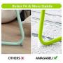 Amagabeli Metal Patio Side Table 18” x 18” Heavy Duty Weather Resistant Anti-Rust Outdoor End Table Small Steel Round Coffee Table Porch Table Snack Table for Balcony Garden Yard Lawn,Lime Green
