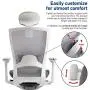 SIDIZ T50 Home Office Desk Chair : Advanced Mechanism for Your Posture, Ventilated Mesh Back, Adjustable Headrest, 2-Way Lumbar Support, 3-Way Armrests, Adjustable Seat Slide/Slope