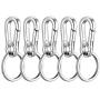 KINGFOREST 5PCS Metal Carabiner Keychain Key Clip Key Ring Key Chain Ring Holder Organizer for Car Key Finder