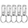 KINGFOREST 5PCS Metal Carabiner Keychain Key Clip Key Ring Key Chain Ring Holder Organizer for Car Key Finder