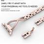 MARGE PLUS Compatible with Apple Watch Band 40mm 38mm 44mm 42mm, Women Bling Wristband for iWatch SE Series 6 5 4 3 2 1 Metal Stylish Strap