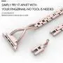 MARGE PLUS Compatible with Apple Watch Band 40mm 38mm 44mm 42mm, Women Bling Wristband for iWatch SE Series 6 5 4 3 2 1 Metal Stylish Strap