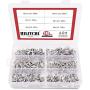 Hilitchi 410 Stainless Steel Wafer Head Phillips Self Drilling Screws Sheet Metal Tek Screws Assortment Kit, Modified Truss Head Self Driller - Size: #8 x 1/2'' ~ #8 x 1-1/2'' (Pack of 240)