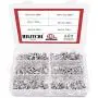 Hilitchi 410 Stainless Steel Wafer Head Phillips Self Drilling Screws Sheet Metal Tek Screws Assortment Kit, Modified Truss Head Self Driller - Size: #8 x 1/2'' ~ #8 x 1-1/2'' (Pack of 240) Hilitchi 410 Stainless Steel Wafer Head Phillips Self Drilling Screws Sheet Metal Tek Screws Assortment Kit, Modified Truss Head Self Driller - Size: #8 x 1/2'' ~ #8 x 1-1/2'' (Pack of 240)