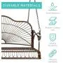 Best Choice Products Hanging Iron Porch Swing Bench Outdoor Patio Furniture for Garden, Deck w/Armrests, Mounting Chains Best Choice Products Hanging Iron Porch Swing Bench Outdoor Patio Furniture for Garden, Deck w/Armrests, Mounting Chains
