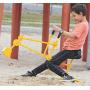 Childrensneeds.com Sand Digger Toy Backhoe for Snow, Sand, Beach, Dirt, A Durable Metal Outdoor Ride-on Excavator Toy for Ages 3 and Up (Yellow)