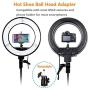 Kshioe 14 Dimmable Led Ring Light, Continuous Lighting Kit Photography Photo Studio Light for Makeup, Camera Smartphone YouTube Video Shooting