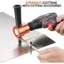 Double Headed Sheet Metal Nibbler, REXBETI Drill Attachment Metal Cutter with Extra Punch and Die, 1 Cutting Hole Accessory and 1 Step Drill Bit, Perfect for Straight Curve and Circle Cutting (gold) Double Headed Sheet Metal Nibbler, REXBETI Drill Attachment Metal Cutter with Extra Punch and Die, 1 Cutting Hole Accessory and 1 Step Drill Bit, Perfect for Straight Curve and Circle Cutting (gold)