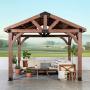 Backyard Discovery 2001510 Arlington 12 x 10 Gazebo, 12 Ft x 10 Ft, Walnut