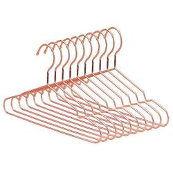 Jetdio 12.5'' Children Rose Gold Metal Clothes Shirts Hanger with Notches, Children Hanger, Cute Small Strong Coats Hanger for Kids, 30Pack