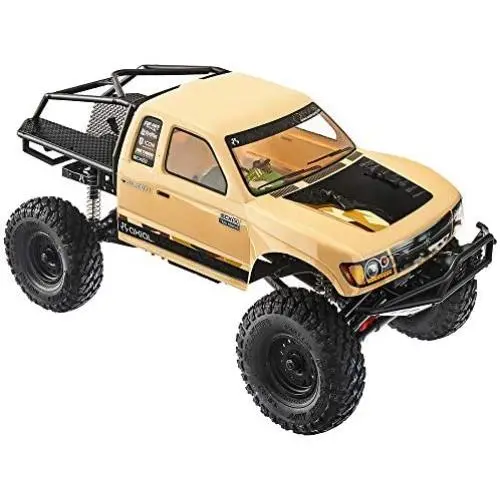 Axial SCX10 II Trail Honcho 4WD RC Rock Crawler Off-Road 4x4 Electric RTR with 2.4Ghz Radio, Waterproof ESC & LED Lights, 1/10 Scale RTR (Tan)