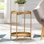Gold Round End Side Table,Metal Tray Accent Table,Modern Bedside Table for Small Spaces Gold Round End Side Table,Metal Tray Accent Table,Modern Bedside Table for Small Spaces