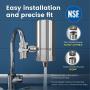 Waterdrop WD-FC-06 NSF Certified Stainless-Steel Faucet Water Filter, Carbon Block Water Filtration System, Tap Water Filter, Reduces Chlorine, Heavy Metals and Bad Taste (1 Filter Included)