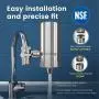 Waterdrop WD-FC-06 NSF Certified Stainless-Steel Faucet Water Filter, Carbon Block Water Filtration System, Tap Water Filter, Reduces Chlorine, Heavy Metals and Bad Taste (1 Filter Included)