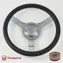 15.5'' Gun Metal Billet Steering Wheel Half Wrap with Horn Button-Black