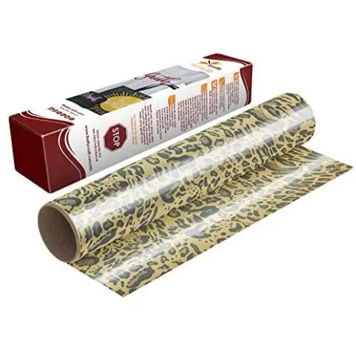 Firefly Craft Elastic Foil Cheetah Print Heat Transfer Vinyl Sheet | Animal Print HTV Vinyl | Iron On Vinyl for Cricut and Silhouette | Heat Press Vinyl for Shirts - 12'' x 20'' Sheet Firefly Craft Elastic Foil Cheetah Print Heat Transfer Vinyl Sheet | Animal Print HTV Vinyl | Iron On Vinyl for Cricut and Silhouette | Heat Press Vinyl for Shirts - 12'' x 20'' Sheet