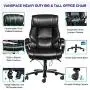 VANSPACE Big and Tall Executive Office Chair 400lb High Back Ergonomic Desk Chair Bonded Leather Chair - Heavy Duty Metal Base, Thick Padding, Adjustable Swivel Chair VANSPACE Big and Tall Executive Office Chair 400lb High Back Ergonomic Desk Chair Bonded Leather Chair - Heavy Duty Metal Base, Thick Padding, Adjustable Swivel Chair