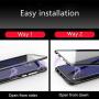Jonwelsy Magnetic Adsorption Case for Samsung Galaxy S10, 360 Degree Front and Back Clear Tempered Glass Flip Cover, Metal Bumper Frame for Samsung Galaxy S10 (Purple)