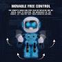 SPACE LION Kids Mini Robot Toy, Metal Body Robot can be rotated, Flashing Lights and Cool Sounds Robot Interactive Toy for Boys(U Robot-Sky Blue)