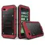 Compatible iPhone 8 Plus Case, Waterproof Phone Case for iPhone 7 Plus with Stand, Shockproof Military Grade Heavy Duty Silicone with Screen Protector Full Body Rugged Armor Metal Cover for Apple Red