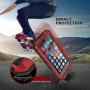 Beasyjoy iPhone 6 Case iPhone 6s Metal Case Waterproof Heavy Duty Screen Military Grade Full Body Tough Durable Metal Cover Drop Proof Shockproof Rugged Defender for Outdoor Red