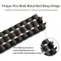Bestig Compatible for Apple Watch Band 38mm 40mm Premium Solid Stainless Steel Metal Replacement Adjustable Sport Wristband Bracelet Strap for iWatch Series 6 SE 5 4 3 2 1(Matte Black/Polished Rose Gold)