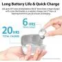 iLuv TB100 Glossy White True Wireless Earbuds Cordless In-Ear Bluetooth 5.0 with Hands-Free Call MEMS Microphone, IPX6 Waterproof Protection, Long Playtime; Includes Compact Charging Case & 3 Ear Tips