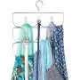 mDesign Metal Closet Rod Hanging Accessory Storage Organizer Rack for Womens Leggings, Yoga Pants, Scarves, Ties, Camisoles, Tank Tops - Snag Free Design - Chrome mDesign Metal Closet Rod Hanging Accessory Storage Organizer Rack for Womens Leggings, Yoga Pants, Scarves, Ties, Camisoles, Tank Tops - Snag Free Design - Chrome