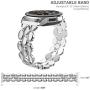TOTOUTHS Compatible with Samsung Galaxy 42mm/Galaxy Watch 3 41mm Bands Women Bracelet Replacement for Galaxy Active 2 40mm 44mm/Gear S2 Classic/Gear Sport Metal Strap Wristband 20mm Pins (Silver)