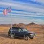 Yeshom Portable All Metal Flag Pole Wheel Stand Tailgate Tire Mount 25ft 20ft Telescopic Flagpole Holder