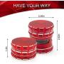 Fengli High-end 2.5 Inch 5 Part Metal Herb Grinder,Larger Spice Grinder with Perfect Pollen Catcher System,Removable Mess Screen(Easy to Clean)&Pollen Scraper,Red …