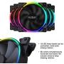 Pccooler 120mm Single Fan Moonlight Series, 3-PIN RGB LED Computer Case Fan - PWM PC Cooling Fan - Dual Light Loop Quiet Fan/Multiple Light Modes for PC Cases (Only PC-3M120 Replacement Fan)