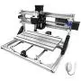 VEVOR CNC 3018 CNC Router Kit 3 Axis CNC Router Machine GRBL Control with ER11 and 5mm Extension Rod for Plastic Acrylic PCB PVC Wood Carving Milling Engraving Machine(XYZ Working Area 300x180x45mm)