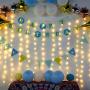 LED Window Curtain Lights, Photo Backdrop Lights Twinkle String Lights with Remote Control for Wedding Party Bedroom Wall Christmas Decorations (Warm White, 6.5 x 5 ft)