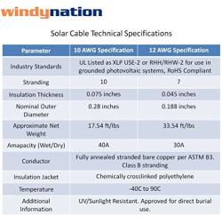 WindyNation One Pair 150 Feet Black + 150 Feet Red 10 Gauge Solar Panel Extension Cable Wire Solar Connectors