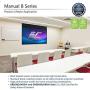 Elite Screens Manual B, 120-INCH 16:9, Manual Pull Down Projector Screen 4K / 8K Ultra HDR 3D Ready with Slow Retract Mechanism, 2-YEAR WARRANTY, M120H, Black
